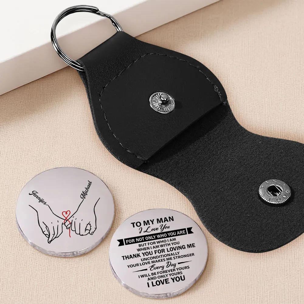 Pocket Hug Keepsake for My Man I Love You Quote Token Thoughtful Everyday Carry Love Gift Personalized Just for Him - Image 3