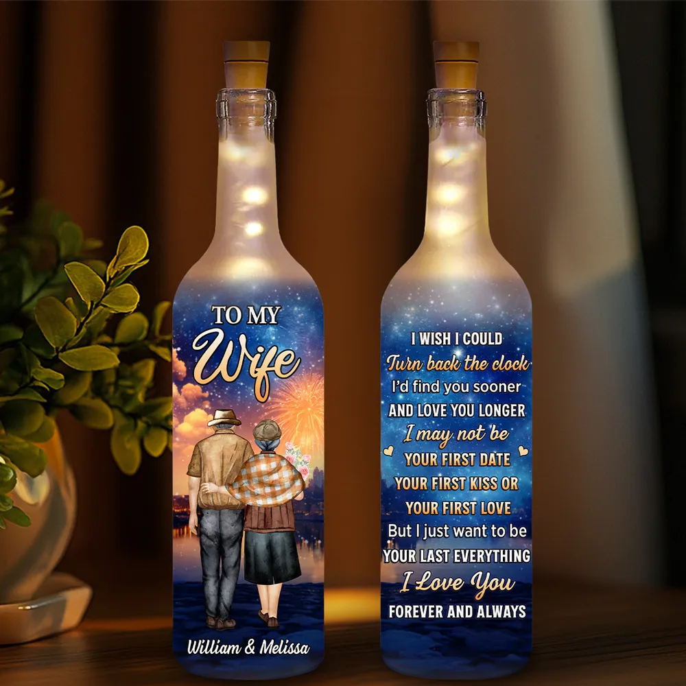 Personalized Bottle Lamp for Wife with I Wish I Could Love Quote, Cozy Warm Glow Night Light, Unique Romantic Gift - Image 3