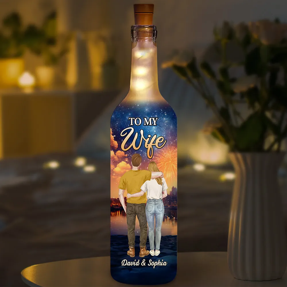 Personalized Bottle Lamp for Wife with I Wish I Could Love Quote, Cozy Warm Glow Night Light, Unique Romantic Gift - Image 6