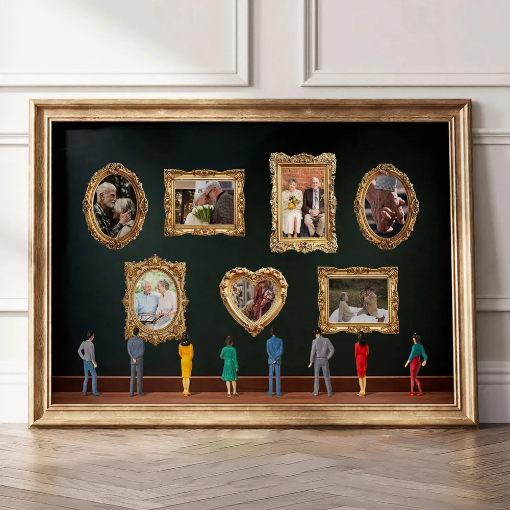 Personalized Museum Gallery Photo Collage Poster, Heartwarming Wall Art, Unique Gift for Couple or Mom - Image 2