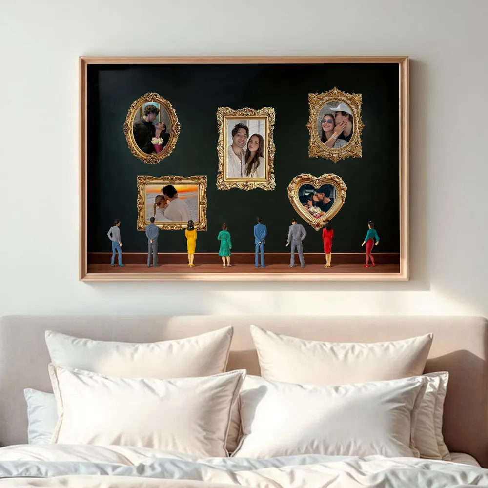 Personalized Museum Gallery Photo Collage Poster, Heartwarming Wall Art, Unique Gift for Couple or Mom - Image 3