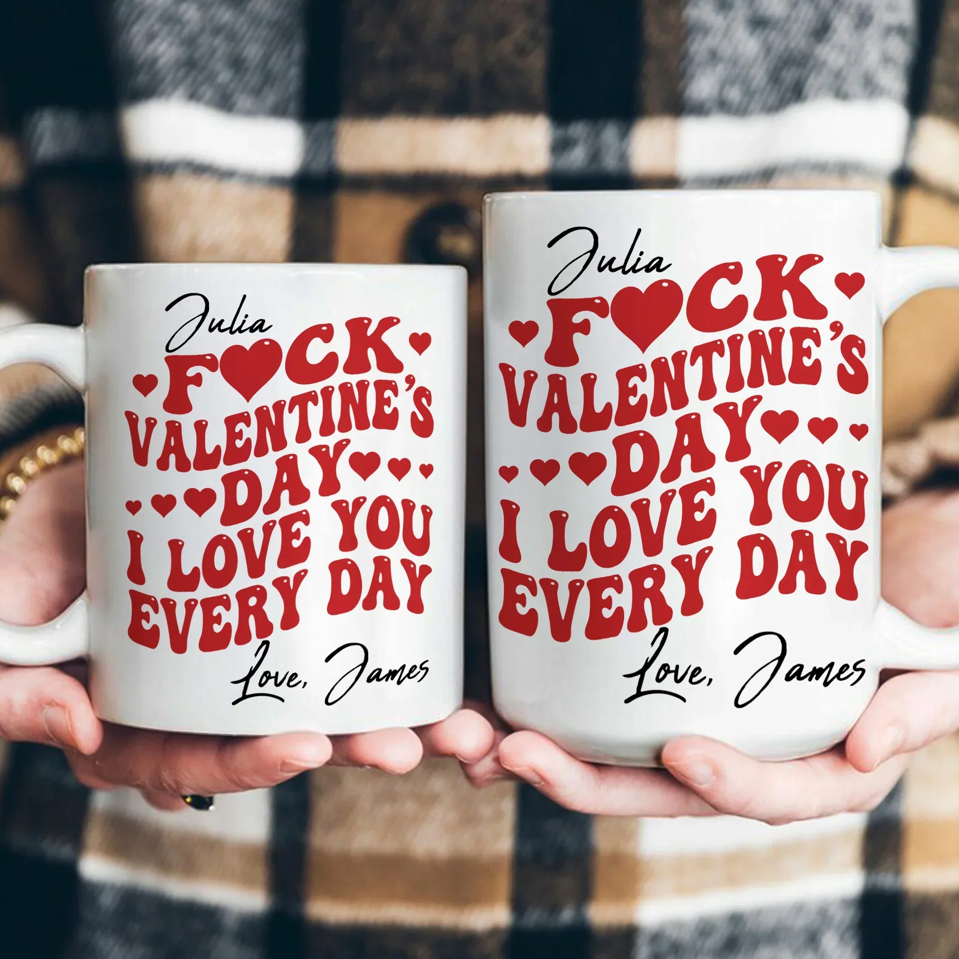 Personalized White Ceramic Mug Retro Love Quote Valentine's Day Gift - Custom Name Funny Cute Hearts Design for Girlfriend Wife - Image 5