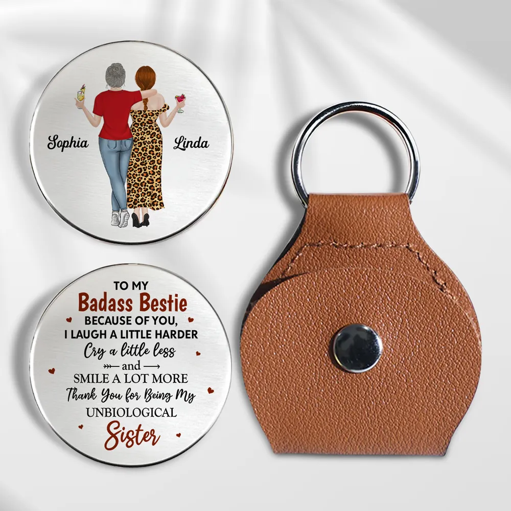Personalized Pocket Hug for Best Friend, Custom Keepsake Love Token, Badass Bestie Quote, Unique Friendship Gift - Image 2