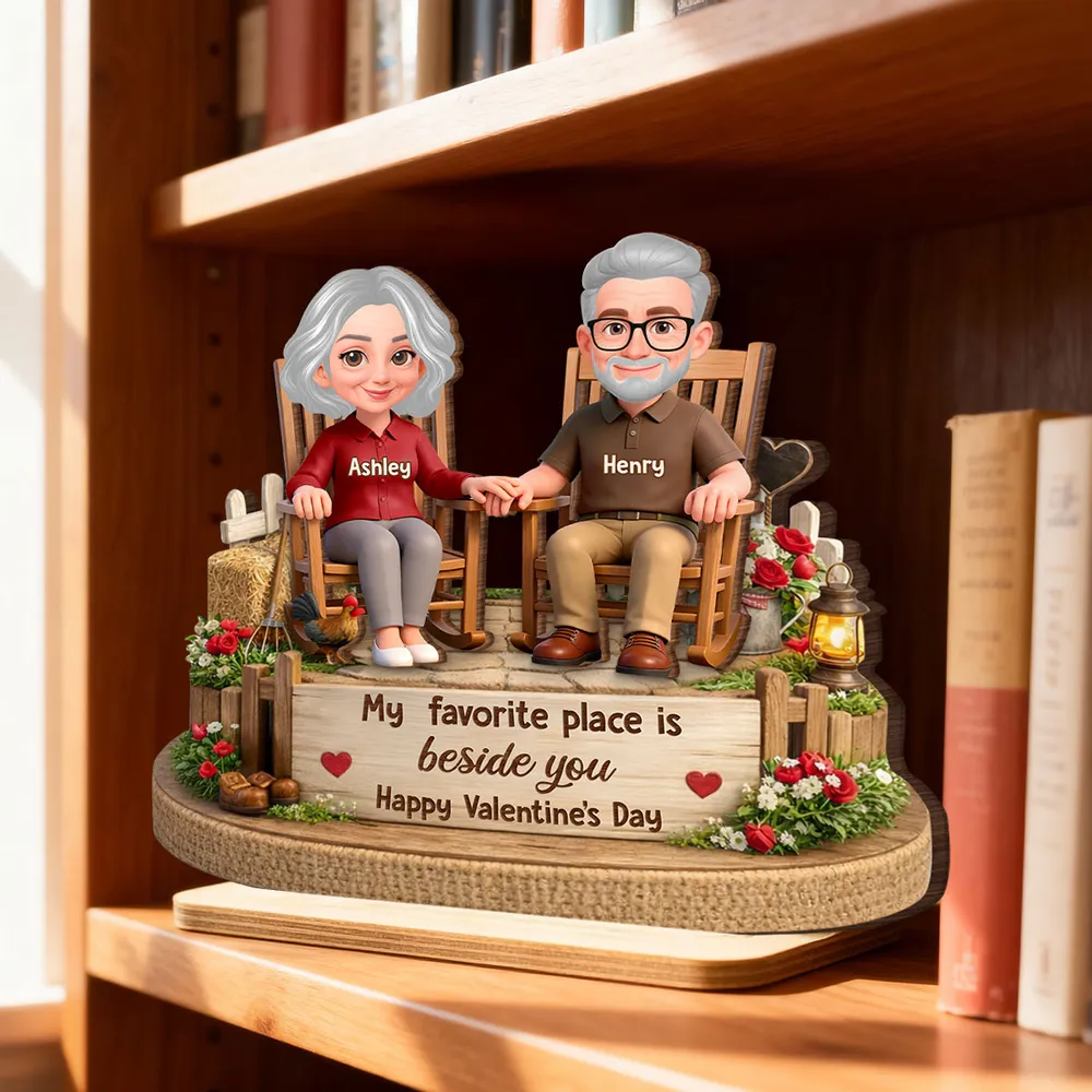 My Favorite Place Is Beside You Personalized 2-Layer Wooden Plaque, Sweet Couple Keepsake for Home Display, Unique Gift for Him or Her - Image 5