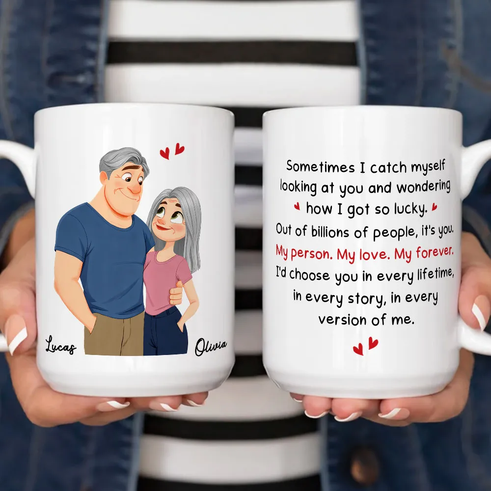 Personalized Couple Quote Ceramic Mug, Hugging Illustration for Morning Coffee, Unique Romantic Gift for Him or Her - Image 6