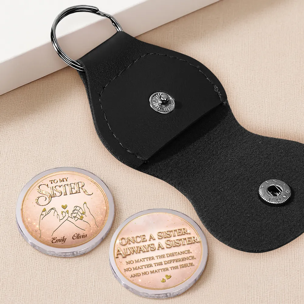 Pocket Hug for Sister, Custom Love Token With 'Once a Sister, Always a Sister' Message, Thoughtful Gift - Image 2
