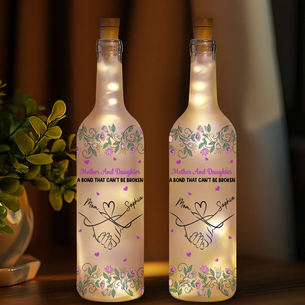 Mother And Daughter Bond Bottle Lamp, Personalized Cozy Ambient Light for Bedroom Decor, Thoughtful Unique Gift - Image 2