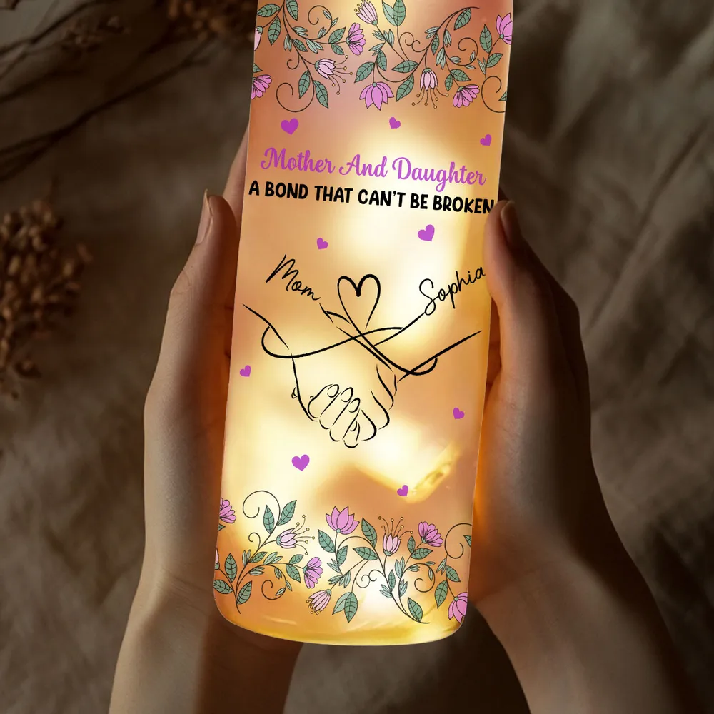 Mother And Daughter Bond Bottle Lamp, Personalized Cozy Ambient Light for Bedroom Decor, Thoughtful Unique Gift - Image 3