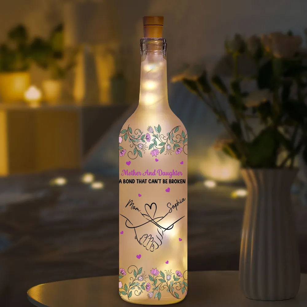 Mother And Daughter Bond Bottle Lamp, Personalized Cozy Ambient Light for Bedroom Decor, Thoughtful Unique Gift - Image 5