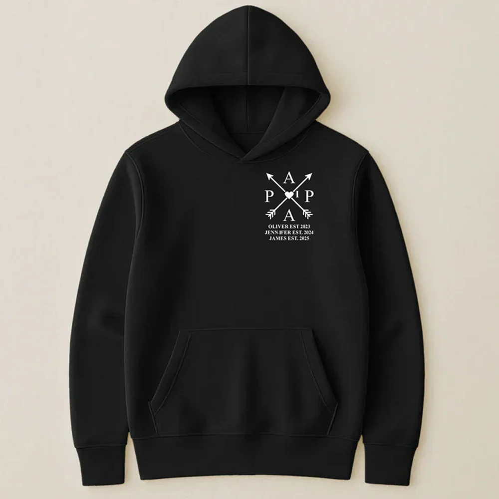 Personalized Papa Edition Classic Tee with Crossed Arrows Design - Unique Gift for Dad with a Clean, Modern Look - Image 5