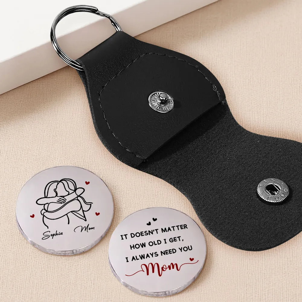 Pocket Hug Personalized Keepsake for Mom, Sweet Hug Illustration and Heart Accents, Thoughtful Gift for When You Miss Her - Image 2