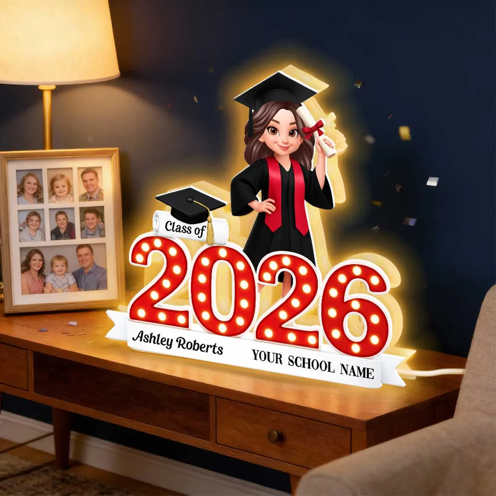 Personalized Acrylic Light Box Class Of Graduation Design for Bedroom or Bookshelf Warm Glow Unique Gift - Image 2