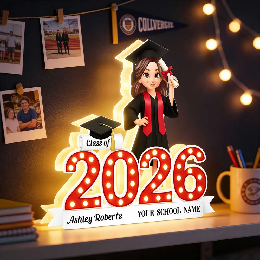 Personalized Acrylic Light Box Class Of Graduation Design for Bedroom or Bookshelf Warm Glow Unique Gift - Image 3