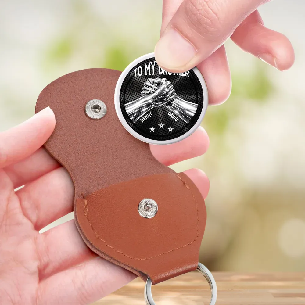 Pocket Hug for Brother with Brave Stronger Smarter Loved Quote, Personalized Keepsake Gift, Small Comfort Token to Carry Daily - Image 3