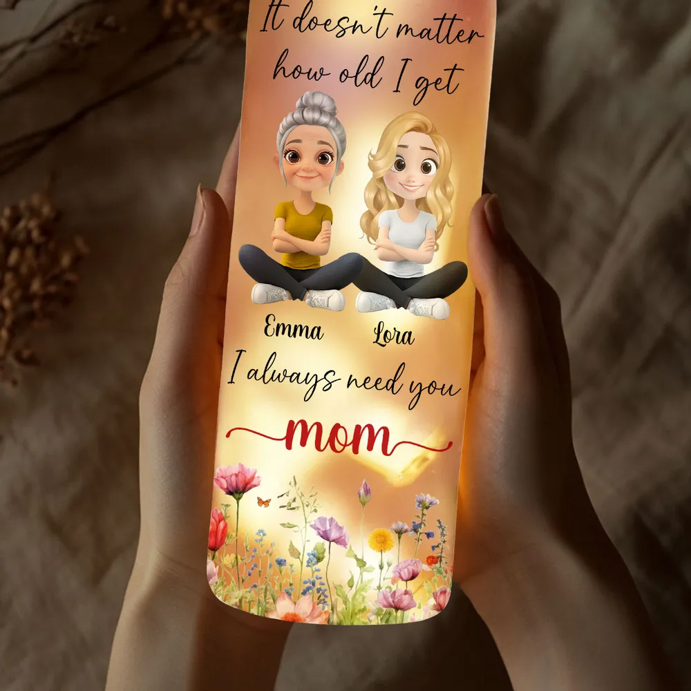 Always And Always Personalized Bottle Lamp, Sweet Mom Quote Light for Cozy Nights, Thoughtful Gift for Mom - Image 2