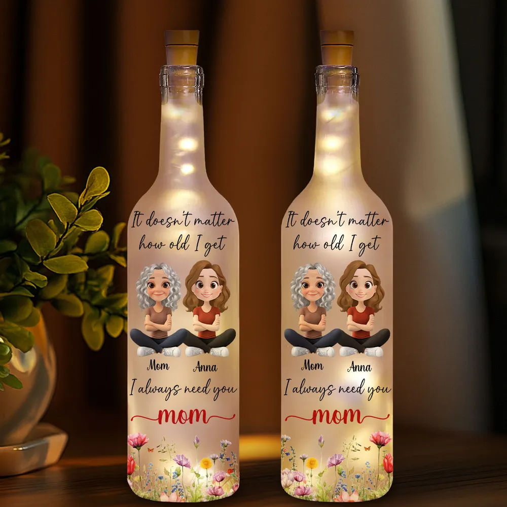 Always And Always Personalized Bottle Lamp, Sweet Mom Quote Light for Cozy Nights, Thoughtful Gift for Mom - Image 5
