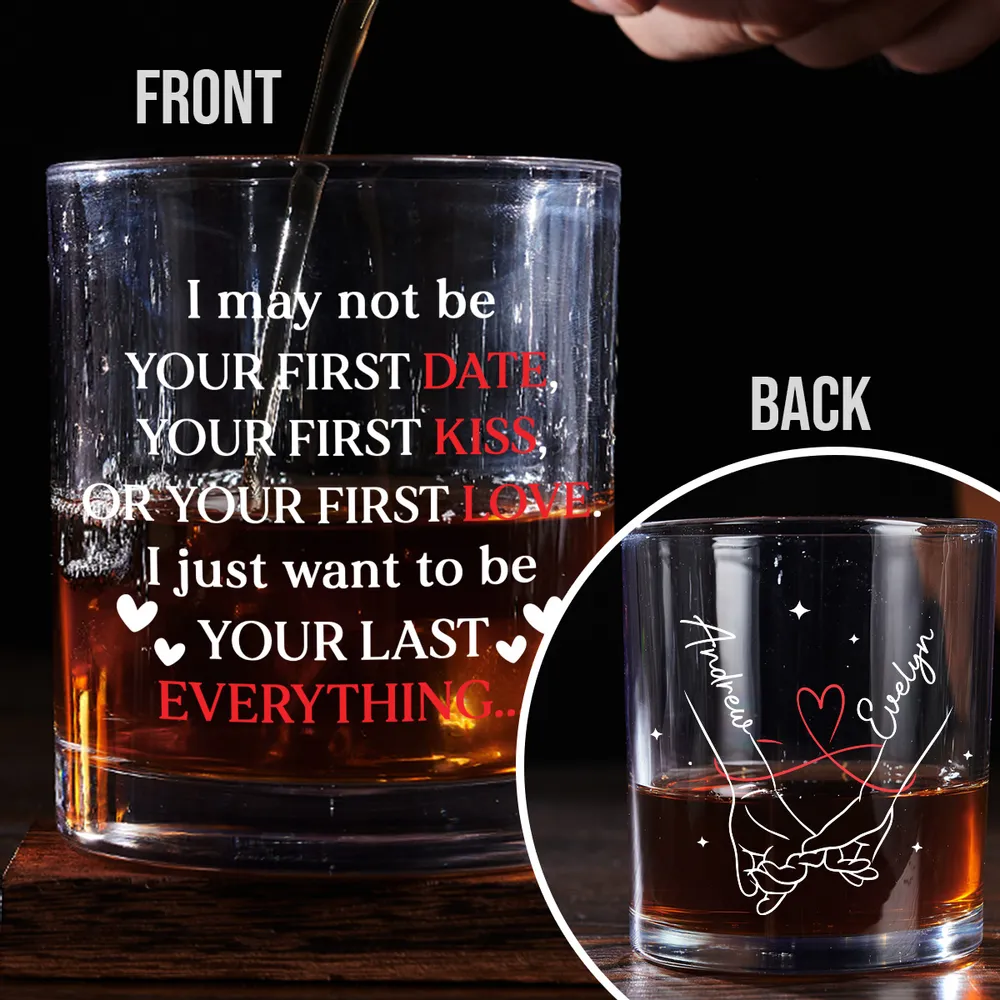 Personalized 'Your Last Everything' Whiskey Glass, Romantic Holding Hands Design, Unique Engraved Gift for Couples - Image 5