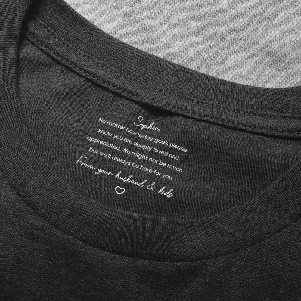 Classic Tee Personalized for Mom with Appreciation Message, Everyday Reminder She Is Loved, Unique Gift for Wife - Image 7