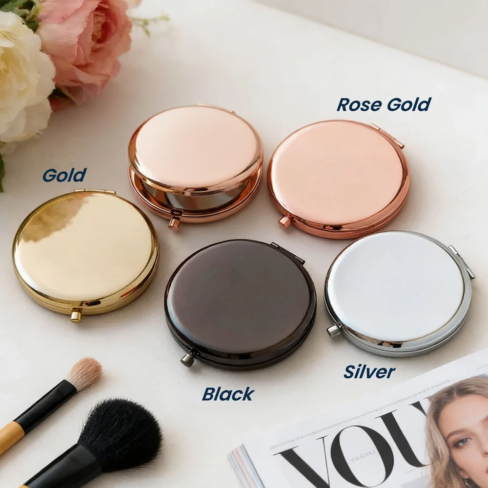 Personalized Metal Compact Mirror with Floral Quote, Sweet Everyday Reminder, Unique Gift for Granddaughter or Daughter - Image 5