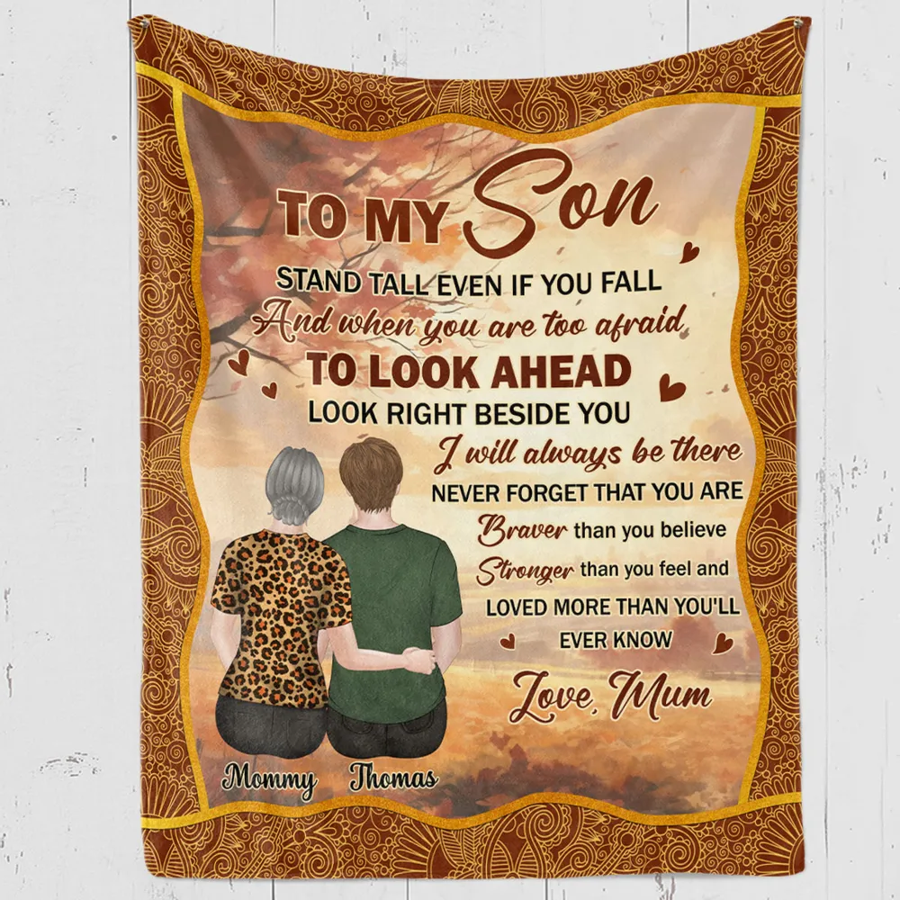 To My Grandson Personalized Fleece Blanket, Heartwarming Grandma Message, Cozy Decor Throw, Thoughtful Gift