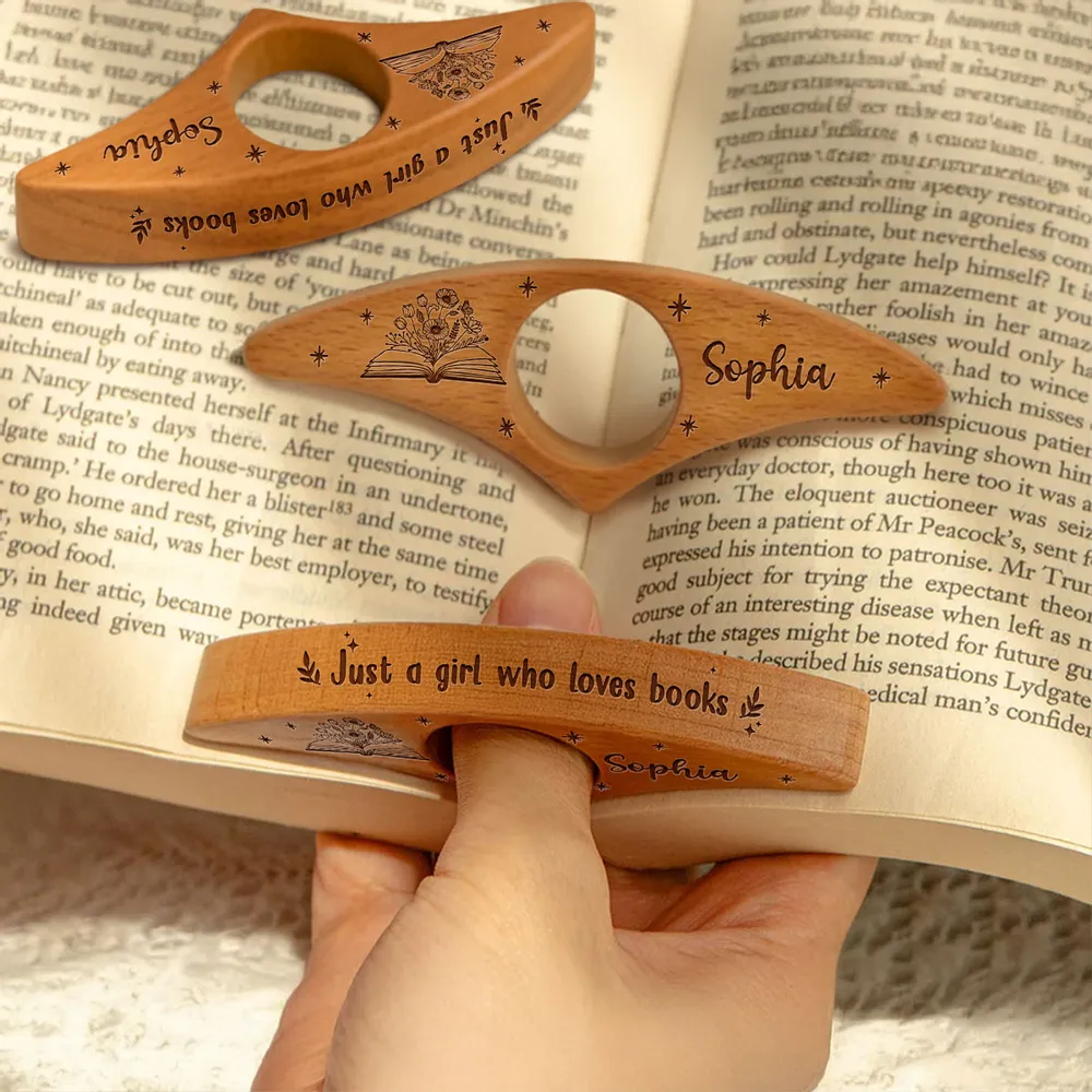 Custom Book Page Holder for Book Lovers - Cute Starry Book Design, Unique Gift for Her Reading Nights - Image 2