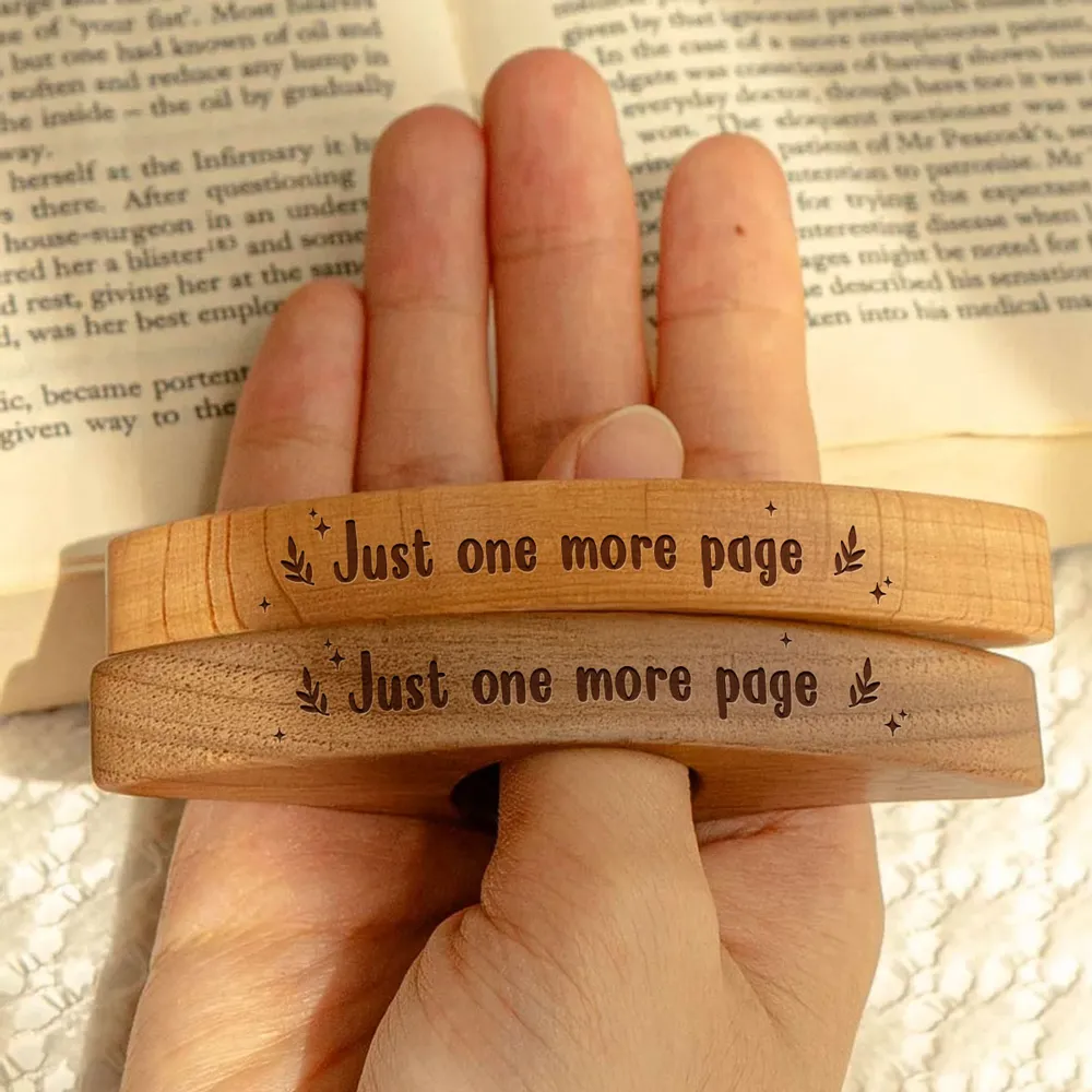 Custom Book Page Holder for Book Lovers - Cute Starry Book Design, Unique Gift for Her Reading Nights - Image 3