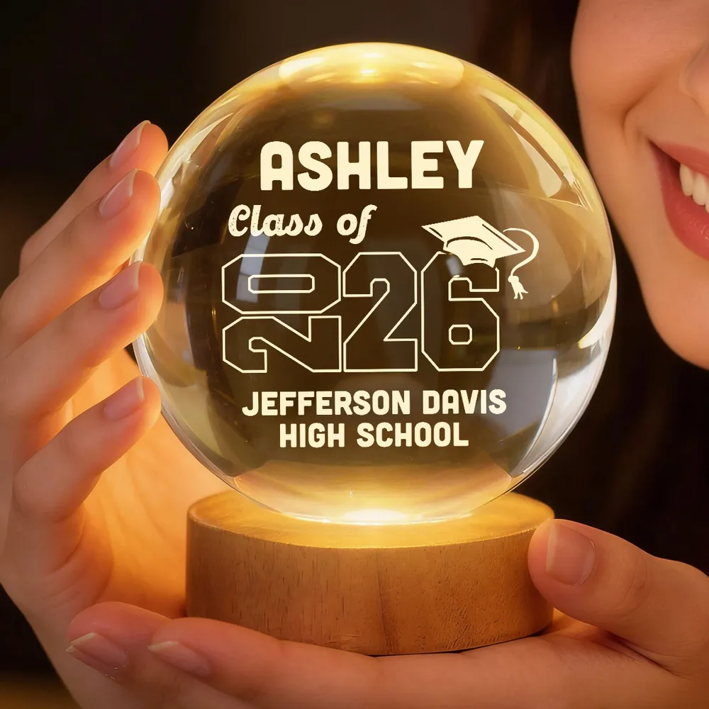 Globe Lamp with Personalized Class of Design, Warm Cozy Nightstand Glow, Meaningful Gift for a Grad - Image 7