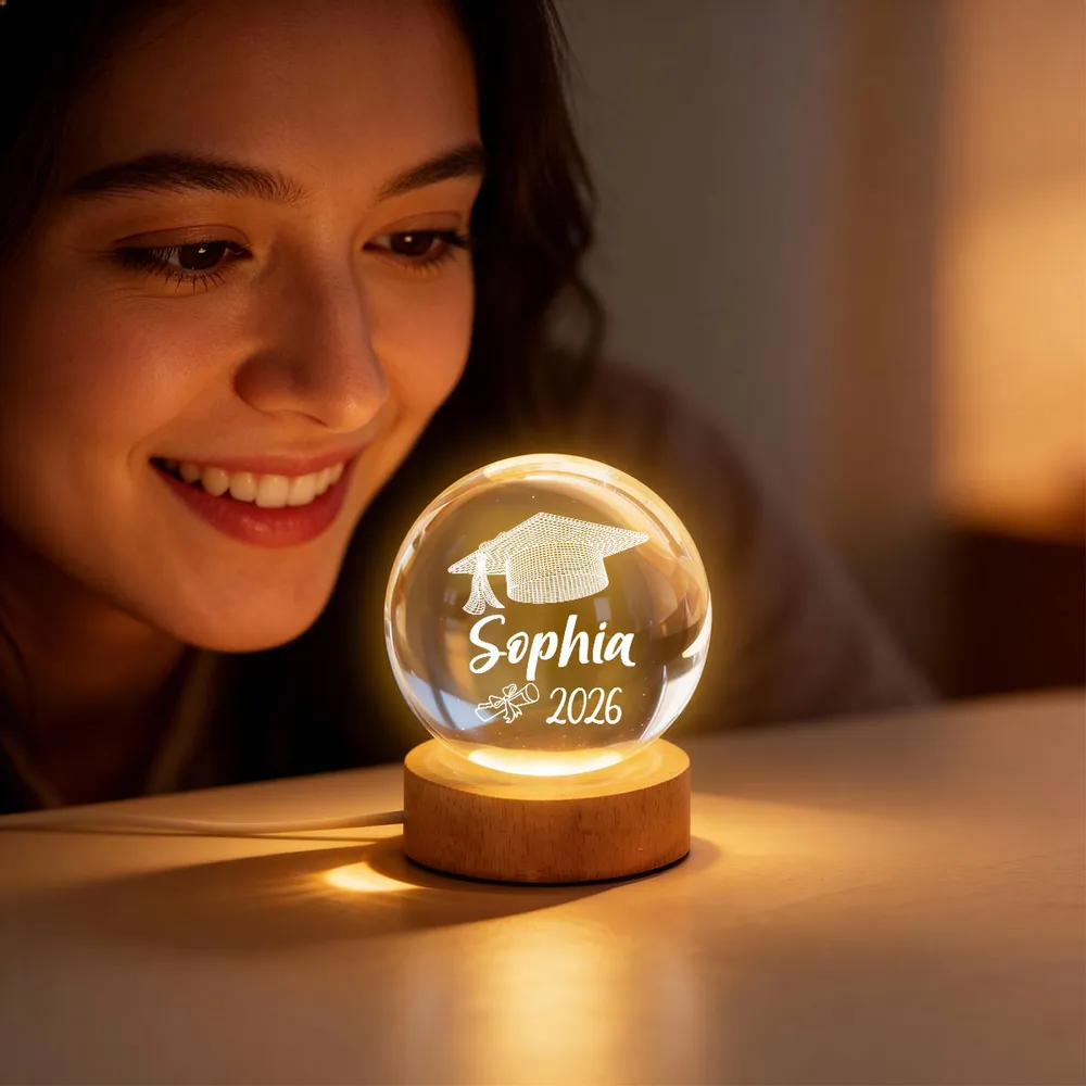 Personalized Globe Lamp With Graduation Cap Illusion Night Light, Unique Graduation Gift Keepsake - Image 7