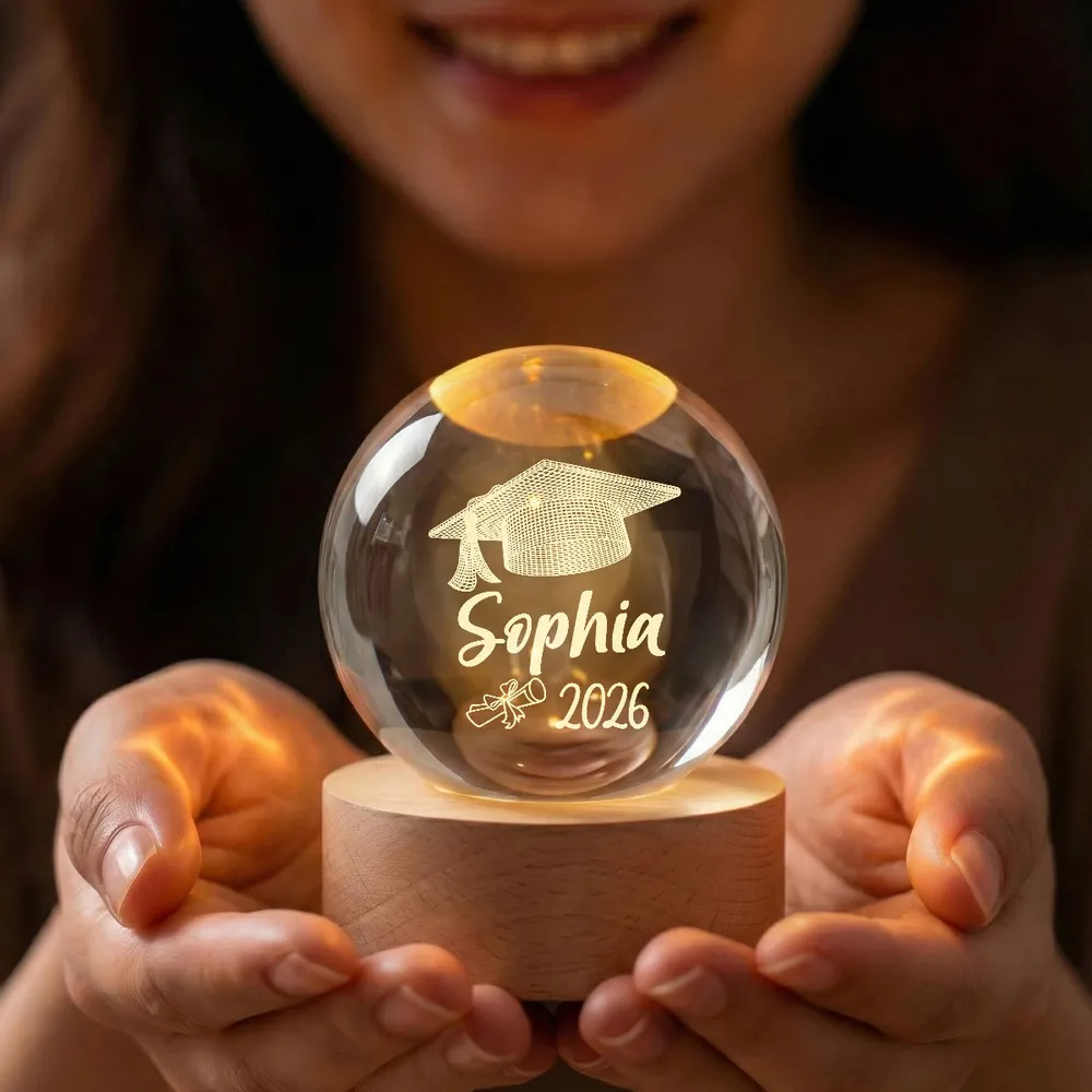 Personalized Globe Lamp With Graduation Cap Illusion Night Light, Unique Graduation Gift Keepsake - Image 8