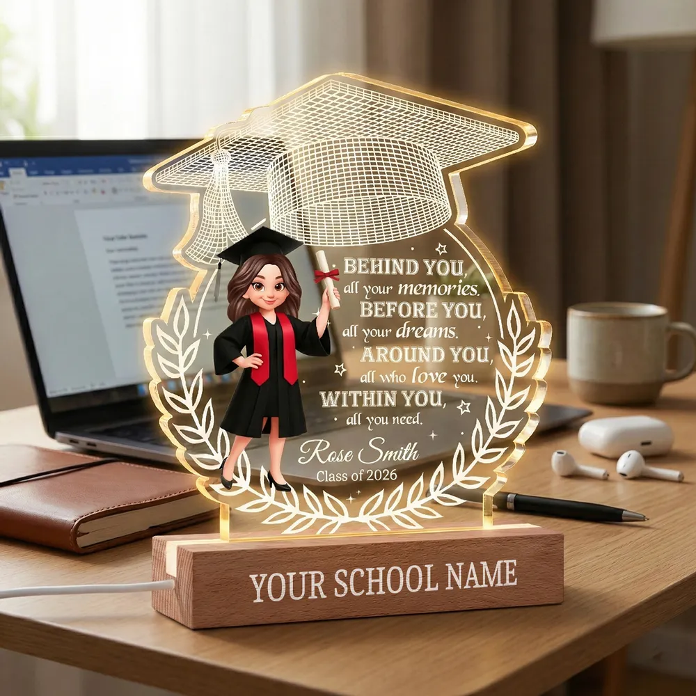 Shaped Acrylic Block LED Plaque Graduation Cap Quote, Warm Glow Desk Decor, Unique Creative Gift For Senior Grad - Image 7