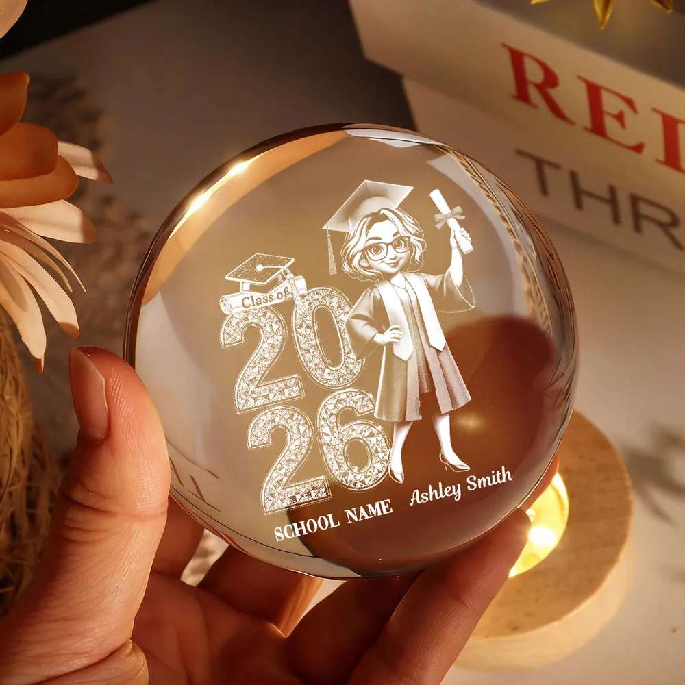 Personalized Globe Lamp Class Of Graduation Night Light, Unique Gift For Son or Daughter - Image 3