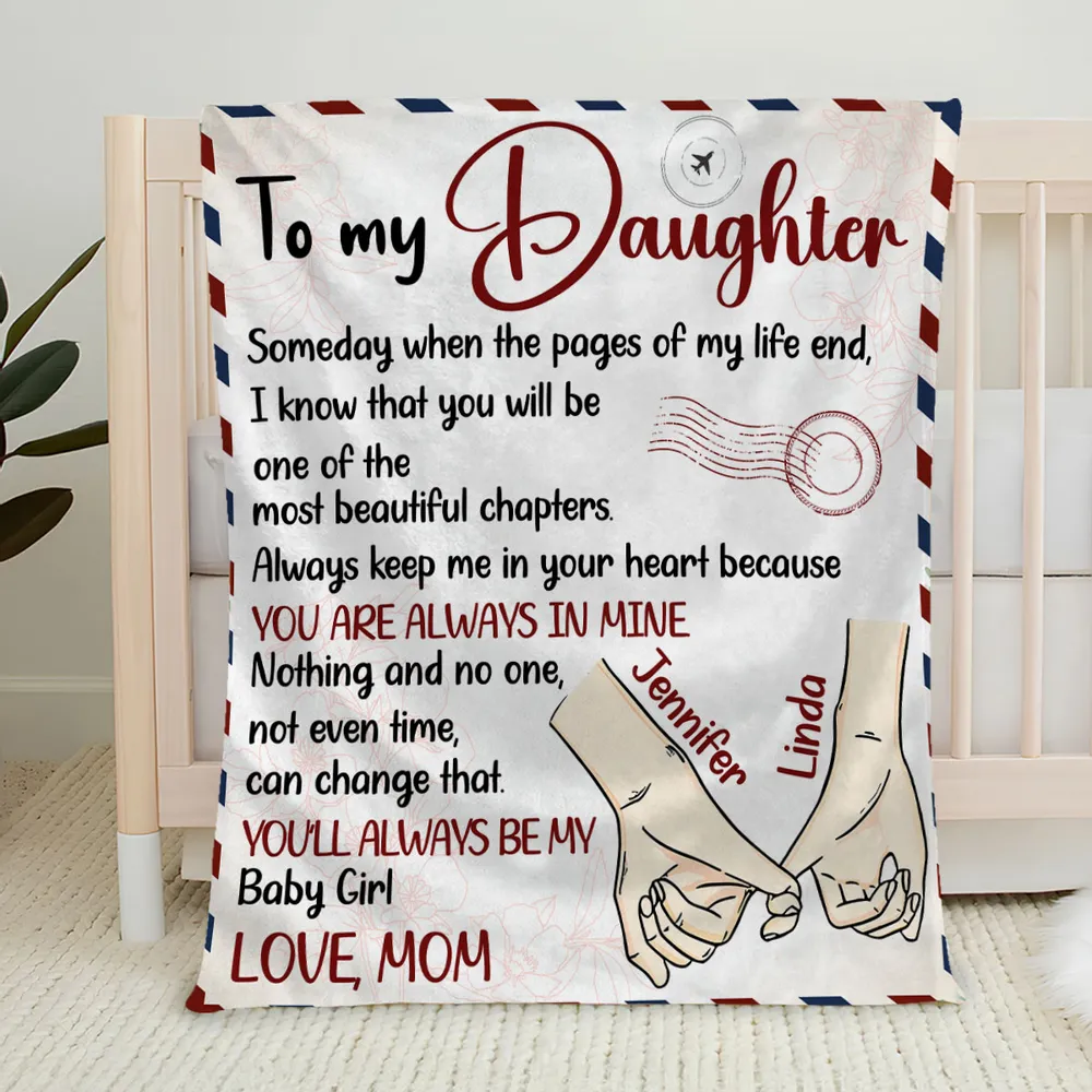 To My Daughter Fleece Blanket, Personalized Custom Throw With Heartfelt Message, Unique Gift From Mom - Image 5