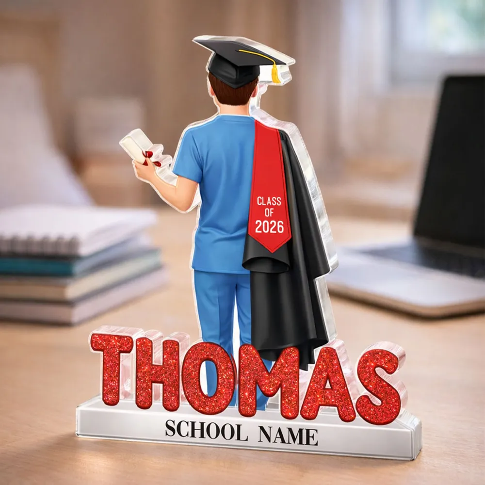 Personalized Shaped Acrylic Block Plaque for Nurse Graduation, Class Design Keepsake, Unique Gift for Her - Image 7
