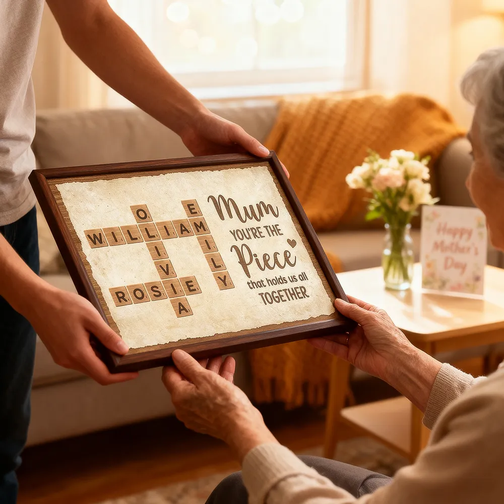 Mum You're The Piece That Holds Us All Together Poster, Personalized Family Word Art, Unique Gift for Mom - Image 8