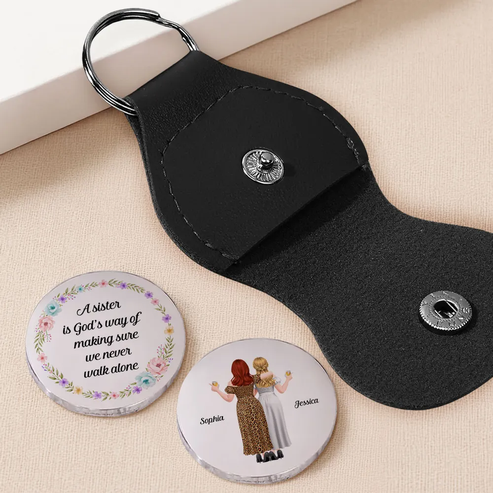 Personalized Pocket Hug with Sister Quote, Floral Keepsake Token, Unique Sister Gift for Everyday Comfort - Image 2