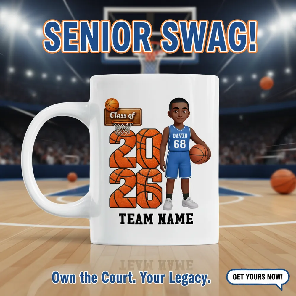 Class of Basketball Two-Tone Mug, Personalized Team Spirit Design - Daily Coffee Keepsake Gift For Son Or Daughter - Image 8