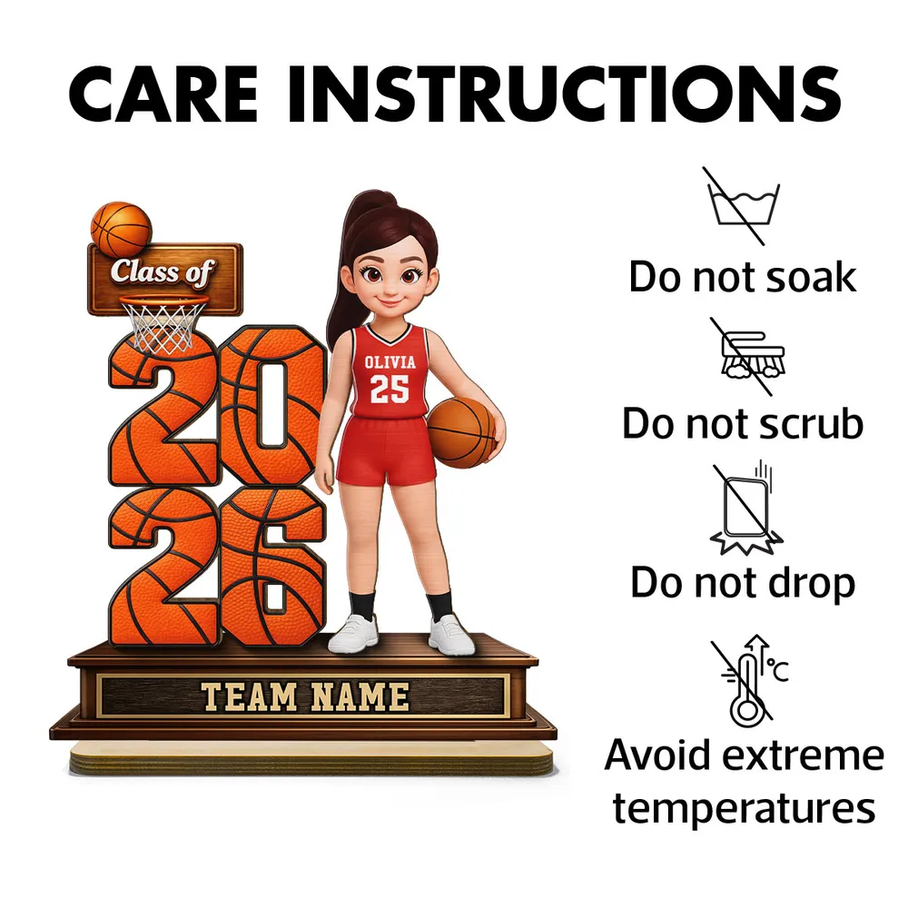 Custom Basketball Senior Keepsake 2-Layer Wooden Plaque, Heartwarming Graduation Gift for Son or Daughter's Big Moment - Image 5