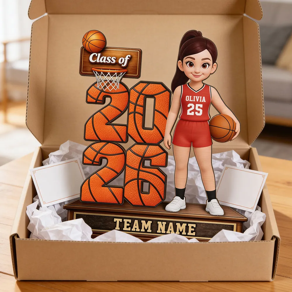 Custom Basketball Senior Keepsake 2-Layer Wooden Plaque, Heartwarming Graduation Gift for Son or Daughter's Big Moment - Image 7