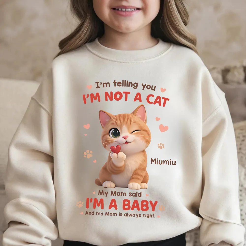 Personalized Classic Tee with Cute Winking Cats Quote, Unique Gift for Cat Moms, Funny Heartwarming Everyday Wear - Image 3