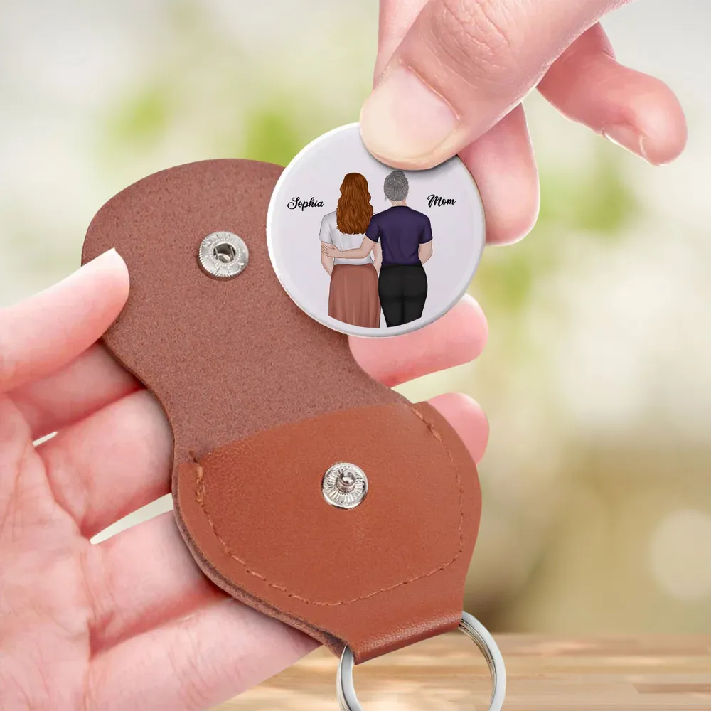 Personalized Pocket Hug with Mom and Daughter Back View, Mother's Day Keepsake, Unique Custom Gift for Mom or Daughter - Image 3