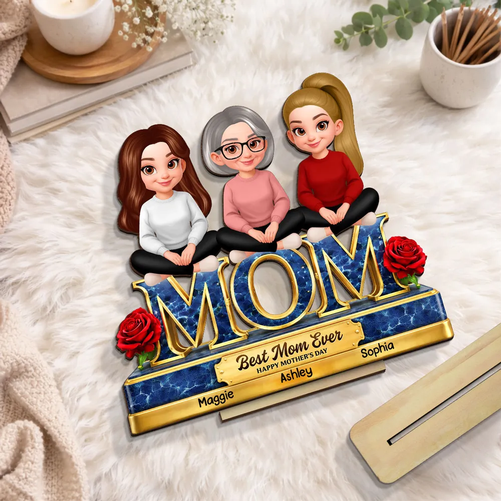 Personalized 2-Layer Wooden Plaque Best Mom Ever Design for Mother's Day, Sweet Family Keepsake, Unique Gift for Mom - Image 7