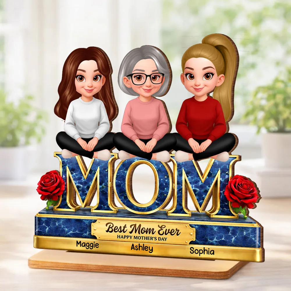 Personalized 2-Layer Wooden Plaque Best Mom Ever Design for Mother's Day, Sweet Family Keepsake, Unique Gift for Mom - Image 8