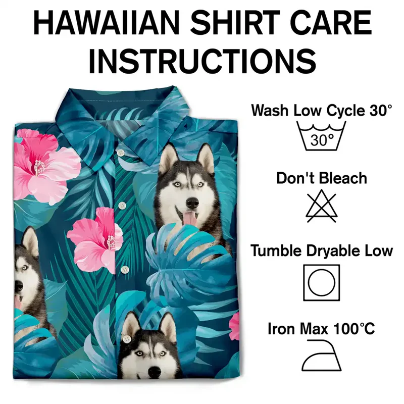 Custom Pet Photo Hawaiian Shirt with Vibrant Tropical Vibe for Vacation Style, A Creative Gift They'll Actually Wear - Image 4