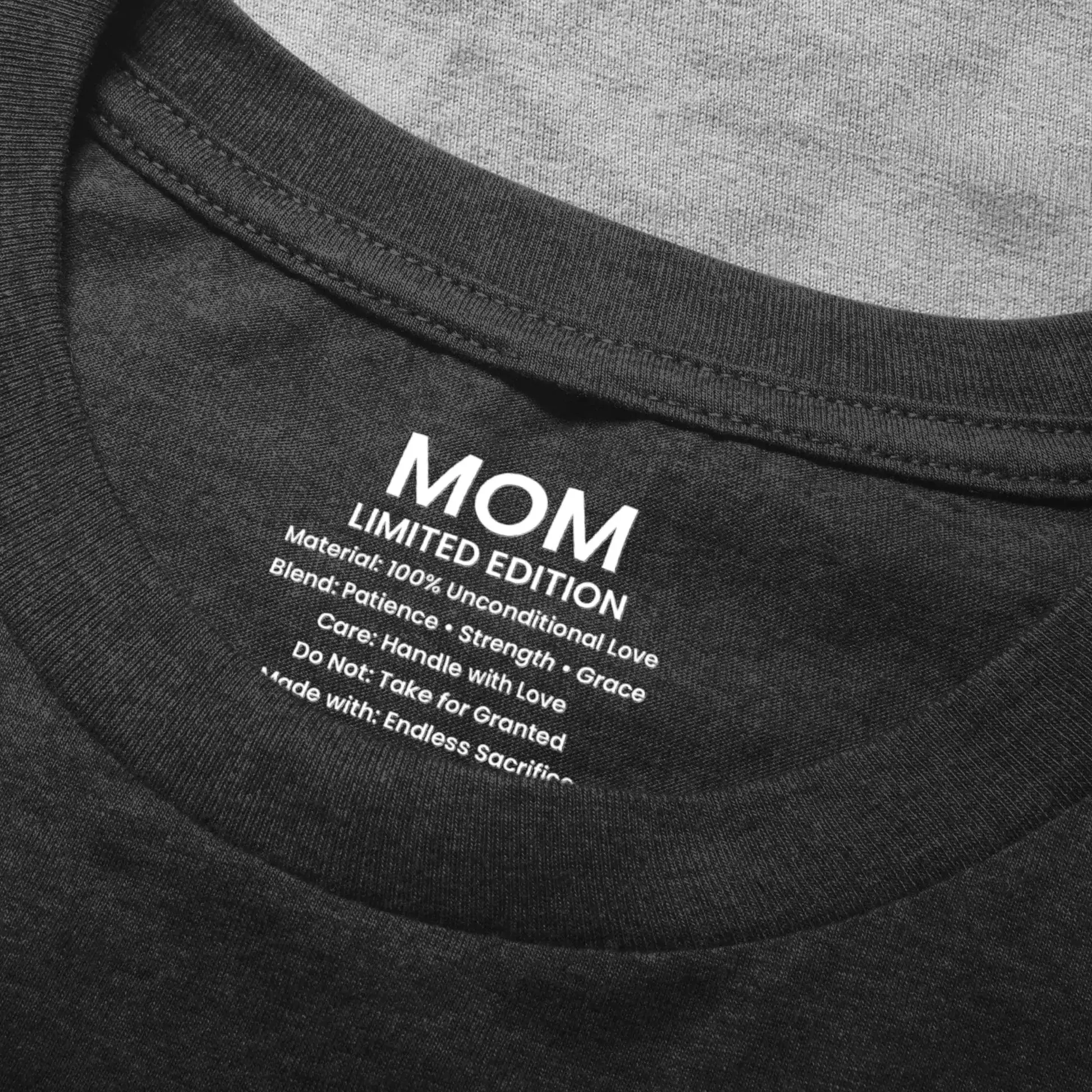 Personalized Mom Care Label Classic Tee, Limited Edition Message, Sweet Gift for Mom for Mother's Day or Birthday - Image 5
