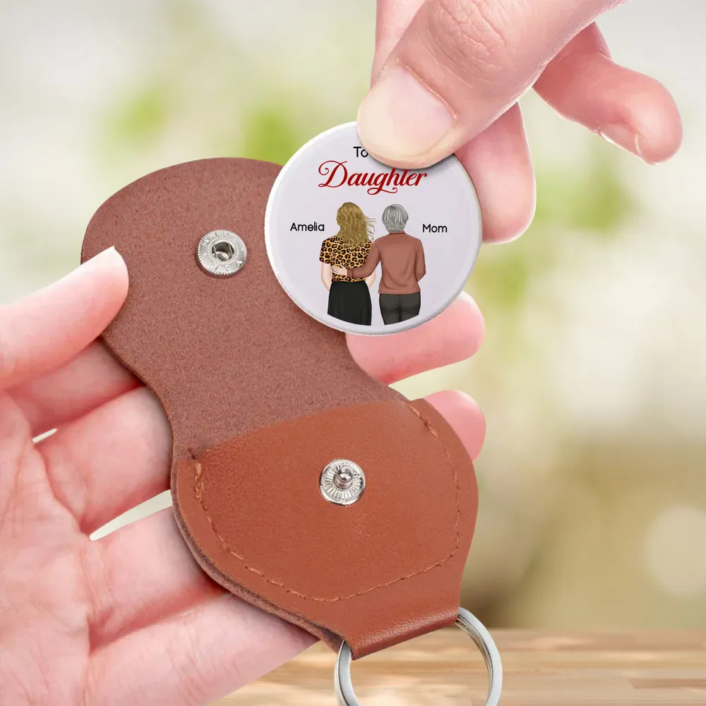 Personalized Pocket Hug for Daughter from Mom - Back View Hug Illustration Keepsake, Unique Gift She Can Carry Daily - Image 5