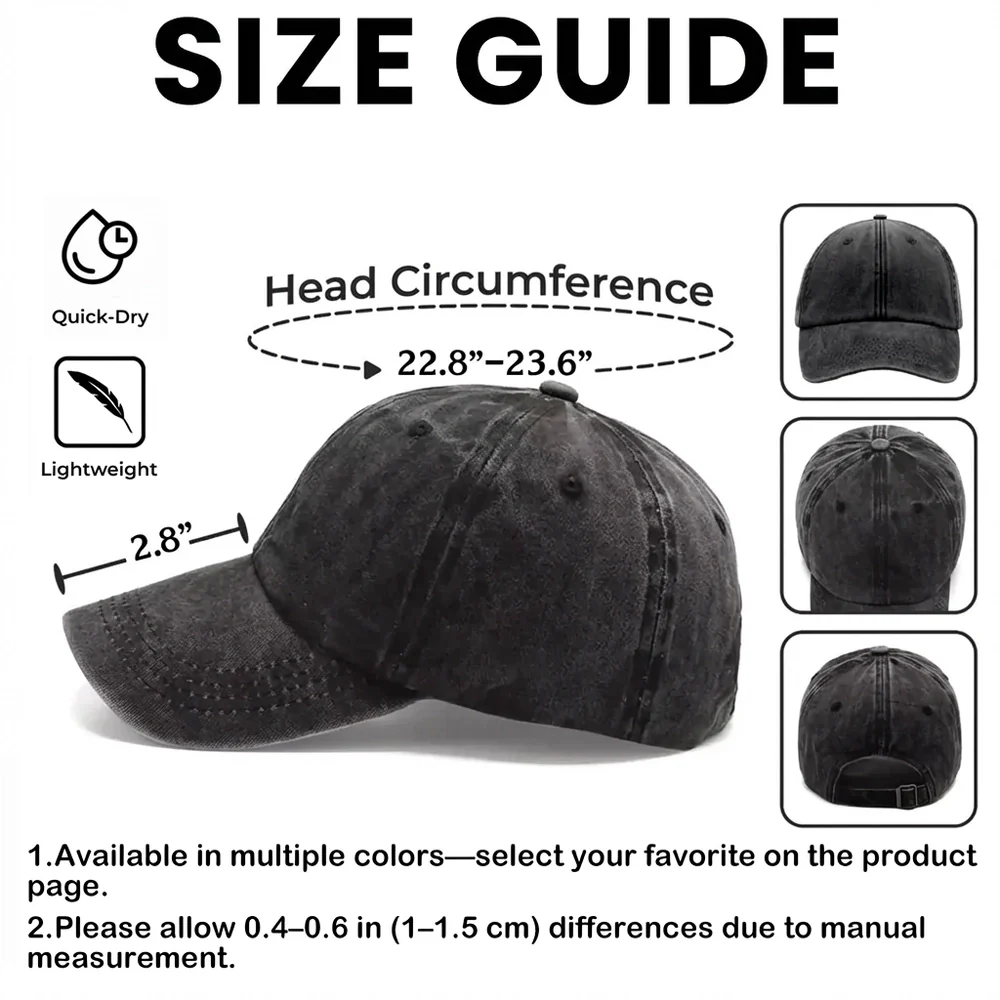 Personalized Washed Denim Baseball Cap with Patriotic Eagle Flag 250th Anniversary Design - Unique Gift for History Lovers - Image 4