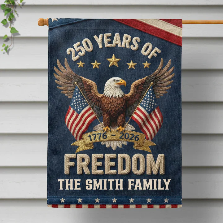 Personalized Garden Flag USA 250th Anniversary Eagle Design for Outdoor Display, Unique Patriotic Gift for Family - Image 6