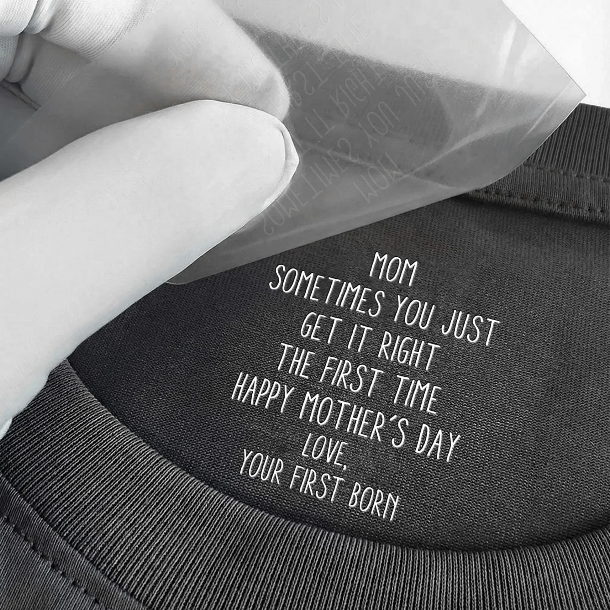 Classic Tee for Mom, 'Sometimes You Just Get It Right The First Time' Mother's Day Message, Personalized Unique Gift - Image 3