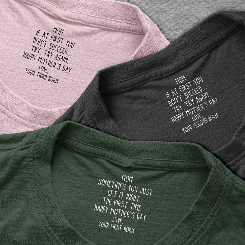 Classic Tee for Mom, 'Sometimes You Just Get It Right The First Time' Mother's Day Message, Personalized Unique Gift - Image 4