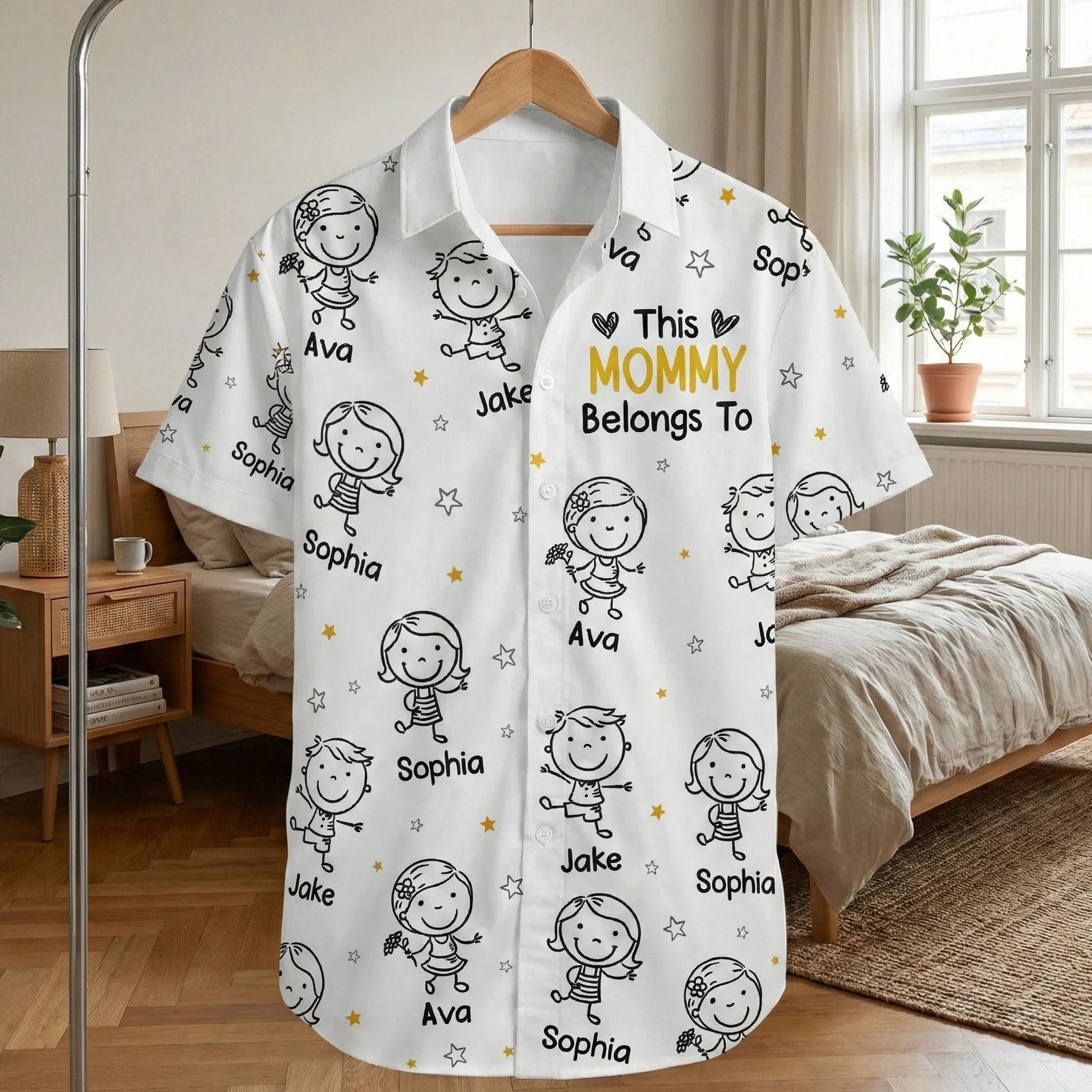 Personalized Hawaiian Shirt This Mommy Belongs To Custom Print Vacation Style Unique Gift for Mom - Image 3